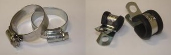 Hose clips and P Clips | Classic car clips | Stainless steel |Zinc | JCS Hose Clips and 'P' Clips
